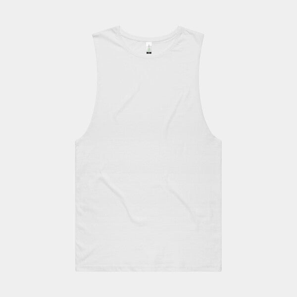 Mens Organic Cotton Tank Cuffed Neck