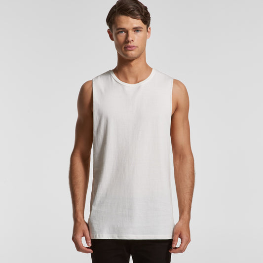 Mens Organic Cotton Tank Cuffed Neck